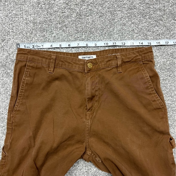 Carhartt Pants Womens 28 Brown Work In Progress WIP Pierce Boyfriend Carpenter - Picture 6 of 10